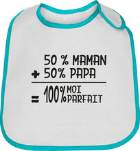 Bavoir bébé marrant original papa maman parfait chef So Custom