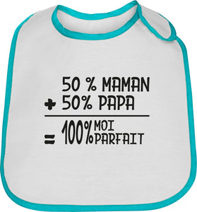 Bavoir bébé marrant original papa maman parfait chef So Custom