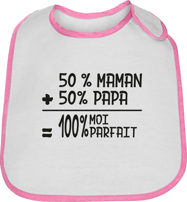 Bavoir bébé marrant original papa maman parfait chef So Custom