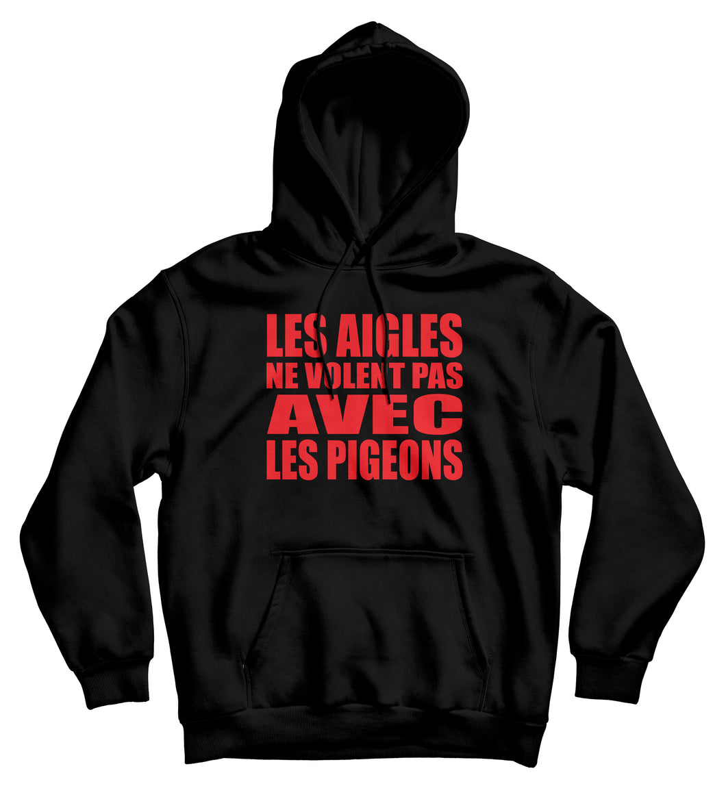 Sweat capuche original Booba 92i Le duc les aigles ne volent pas avec les pigeons So Custom