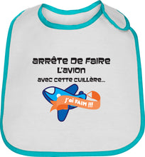 Bavoir bébé original marrant avion cuillère repas So Custom