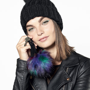 Porte-clés Pompon en fourrure XXL