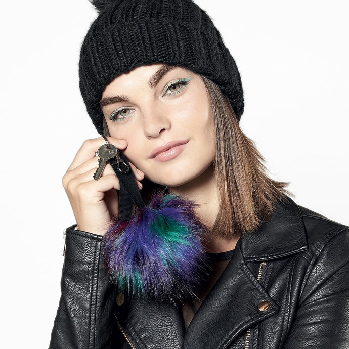 Porte-clés Pompon en fourrure XXL