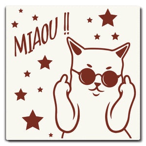 Tableau toile canva chat bad cat  fuck badass So Custom 