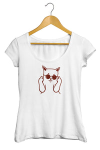 T-shirt chat tee shirt chat badass fuck bad cat So Custom 