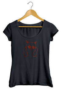T-shirt chat tee shirt chat badass fuck bad cat So Custom 