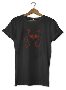 T-shirt chat tee shirt chat badass fuck bad cat So Custom 