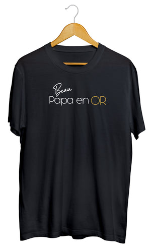 T-shirt beau papa beau père en or so custom