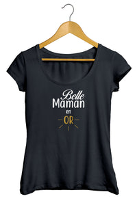 T-shirt femme belle maman en or belle mère So Custom