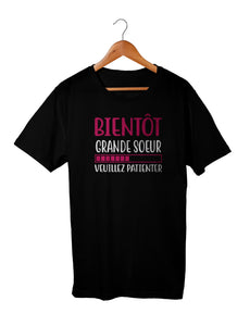 T-shirt enfant fille soeur fière bébé naissance So Custom