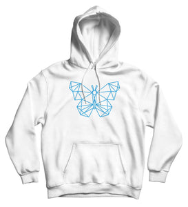 Sweat capuche original papillon low poly So Custom