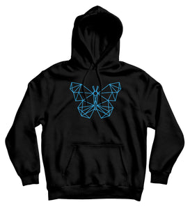 Sweat capuche original papillon low poly So Custom