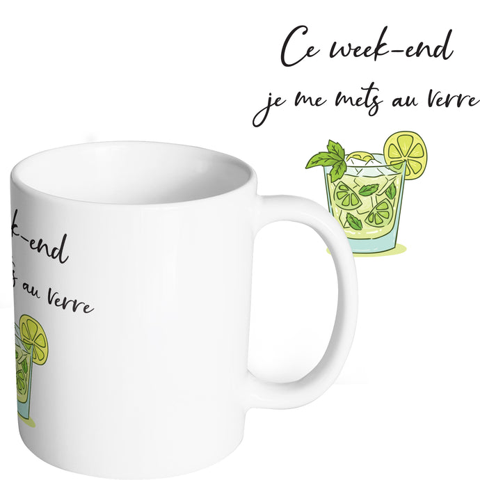 Mug marrant et original Week-end rhum verre vert mojito So Custom