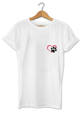 T-shirt cool chat coeur empreinte cat So Custom