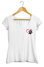 T-shirt cool chat coeur empreinte cat So Custom