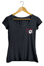 T-shirt cool chat coeur empreinte cat So Custom