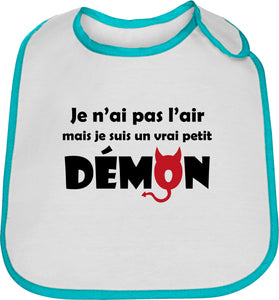Bavoir bébé original marrant démon diable repas So Custom