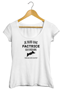 T-shirt factrice qui déchire poste courrier So Custom