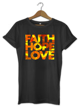 T-shirt original stylé faith hope love amour espoir foi So Custom