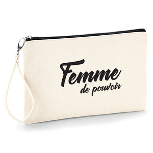 Femme de pouvoir Pochette femme fourre tout trousse à make-up, idéale pour ranger avec style vos petits accessoires pochhette originale So Custom