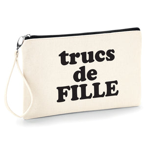 Trucs de fille Pochette femme fourre tout trousse à make-up, idéale pour ranger avec style vos petits accessoires pochhette originale So Custom