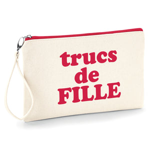 Trucs de fille Pochette femme fourre tout trousse à make-up, idéale pour ranger avec style vos petits accessoires pochhette originale So Custom