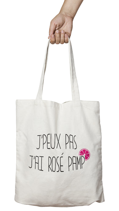 Tote bag original j'peux pas j'ai Rosé pamp' boisson alcool cocktail So Custom