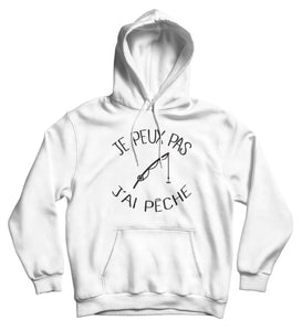 Sweat capuche original j'peux pas j'ai Pêche poisson So Custom