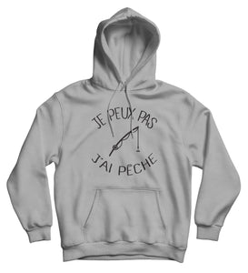 Sweat capuche original j'peux pas j'ai Pêche poisson So Custom