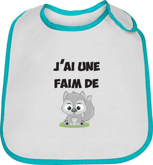 Bavoir bébé original marrant faim loup repas So Custom