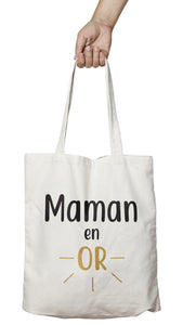 tote bag maman en or mère So Custom 