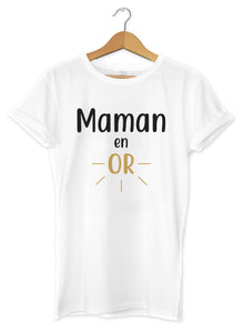  T-shirt original femme Maman en or  So Custom