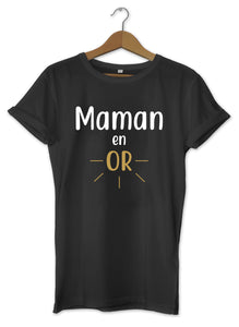  T-shirt original femme Maman en or  So Custom