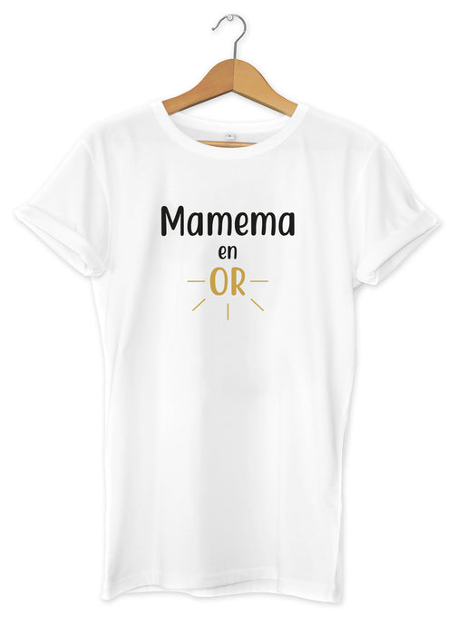  T-shirt femme Mamie Mamema Grand mère en or  So Custom