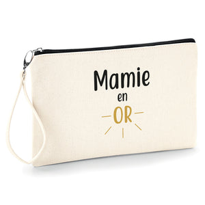 Mamie en or , Mamy , Grand-mère ,Pochette femme trousse,  So Custom