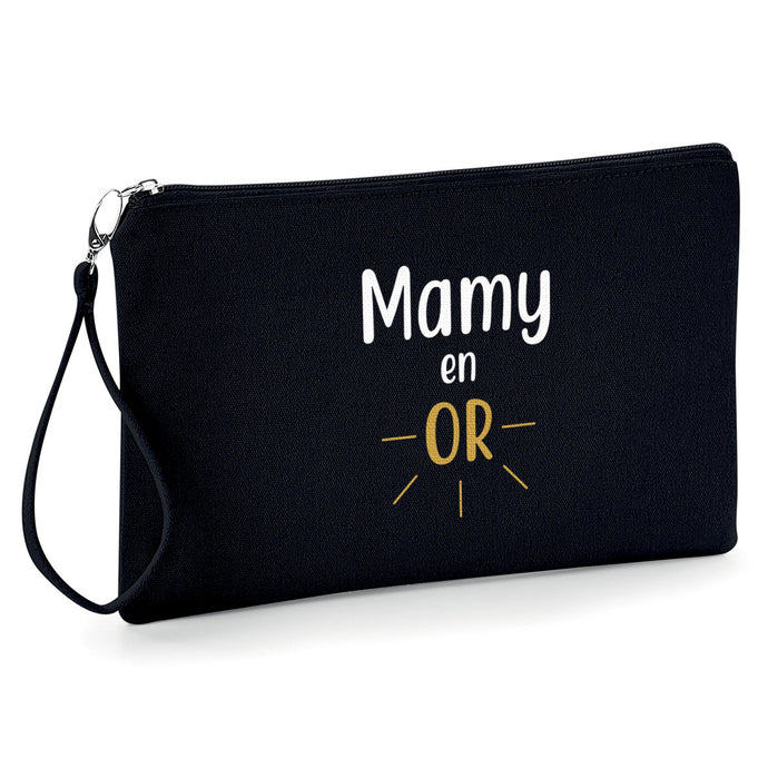 Mamie en or , Mamy , Grand-mère ,Pochette femme trousse,  So Custom