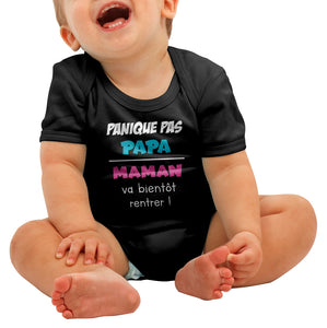 Body bébé marrant panique papa maman So Custom