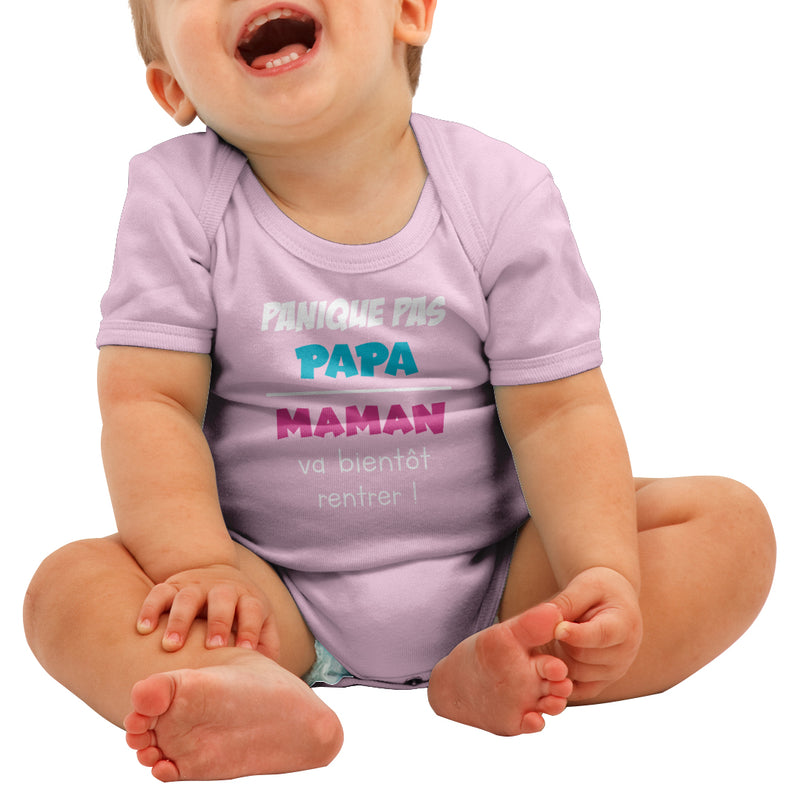 Body Bébé Manches Longues - Texte "Maman Veux-tu Te Pacser Avec Papa ?", 100% Coton, Fabriqué En Provence