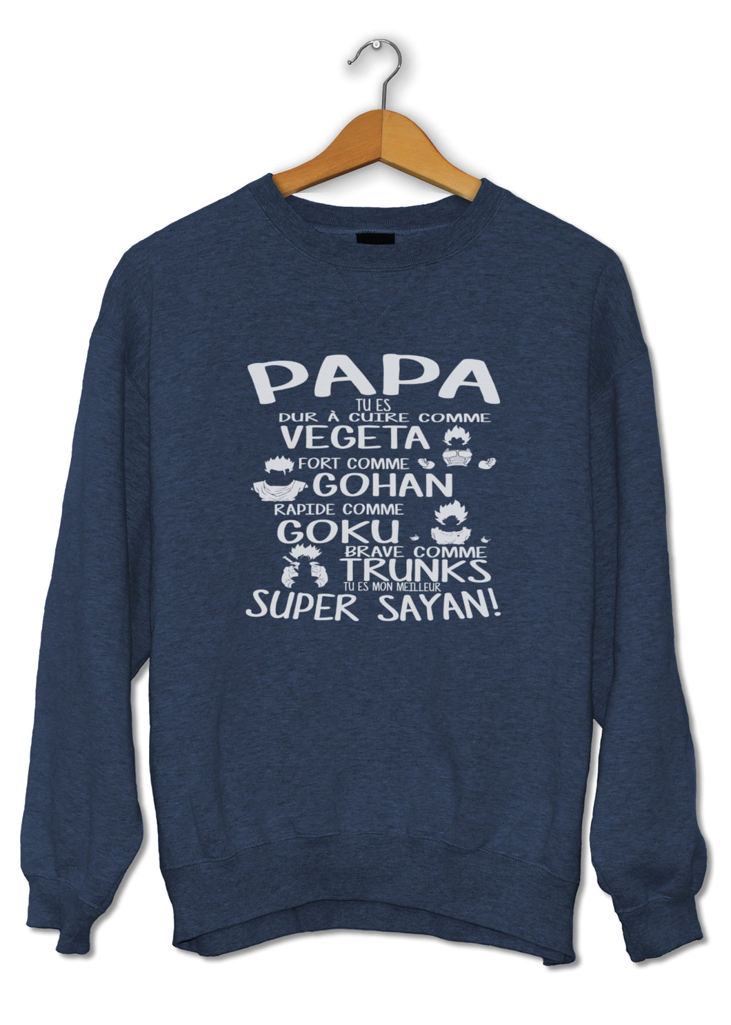 sweat original tee shirt Papa Super Saiyan DBZ dragon ball So Custom