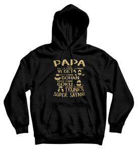 sweat capuche  original tee shirt Papa Super Saiyan DBZ dragon ball So Custom