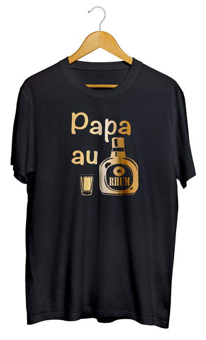 T shirt original papa père rhum humour So Custom