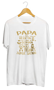T-shirt original tee shirt Papa Super Saiyan DBZ dragon ball So Custom