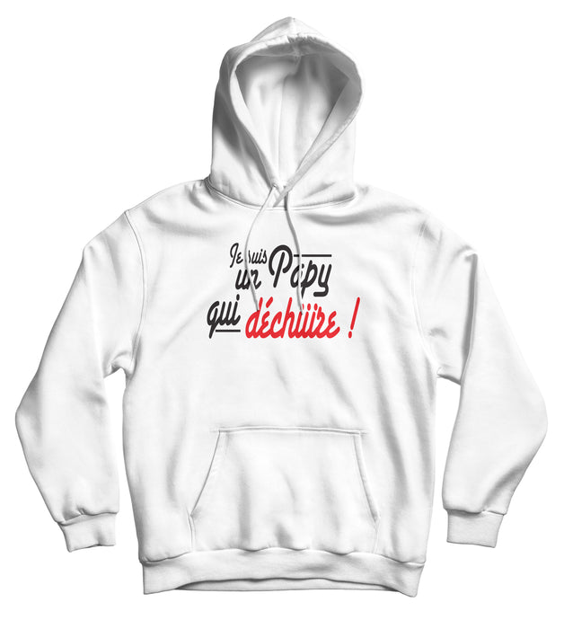 Sweat capuche original Papy qui déchire amour famille So Custom