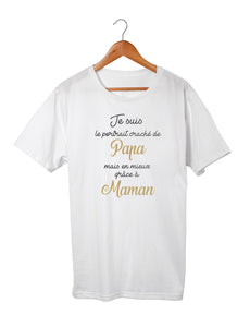 T-shirt enfant portrait craché copie papa maman So Custom