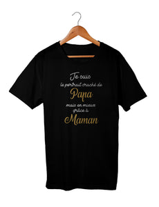 T-shirt enfant portrait craché copie papa maman So Custom
