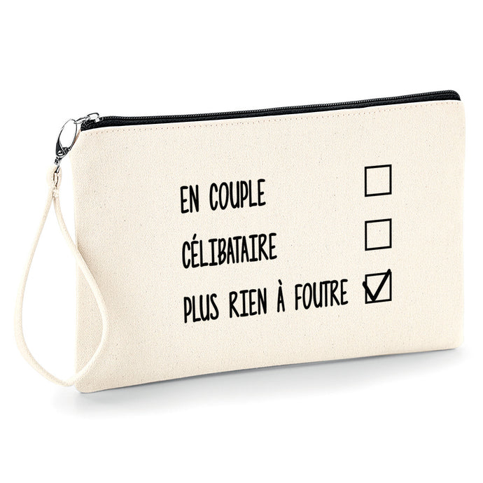 Rien à foutre Pochette femme fourre tout trousse à make-up, idéale pour ranger avec style vos petits accessoires pochhette originale So Custom