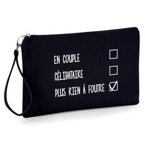 Rien à foutre Pochette femme fourre tout trousse à make-up, idéale pour ranger avec style vos petits accessoires pochhette originale So Custom