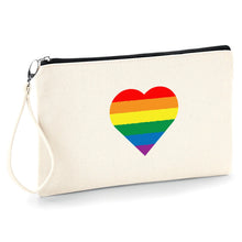 Rainbow heart Coeur arc en ciel  Pochette femme fourre tout trousse à make-up, idéale pour ranger avec style vos petits accessoires pochhette originale So Custom