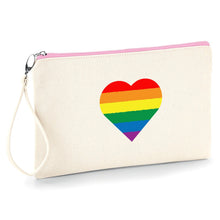 Rainbow heart Coeur arc en ciel  Pochette femme fourre tout trousse à make-up, idéale pour ranger avec style vos petits accessoires pochhette originale So Custom