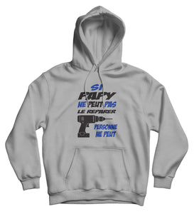 Sweat capuche original Papi Papy répare Famille bricolage So Custom